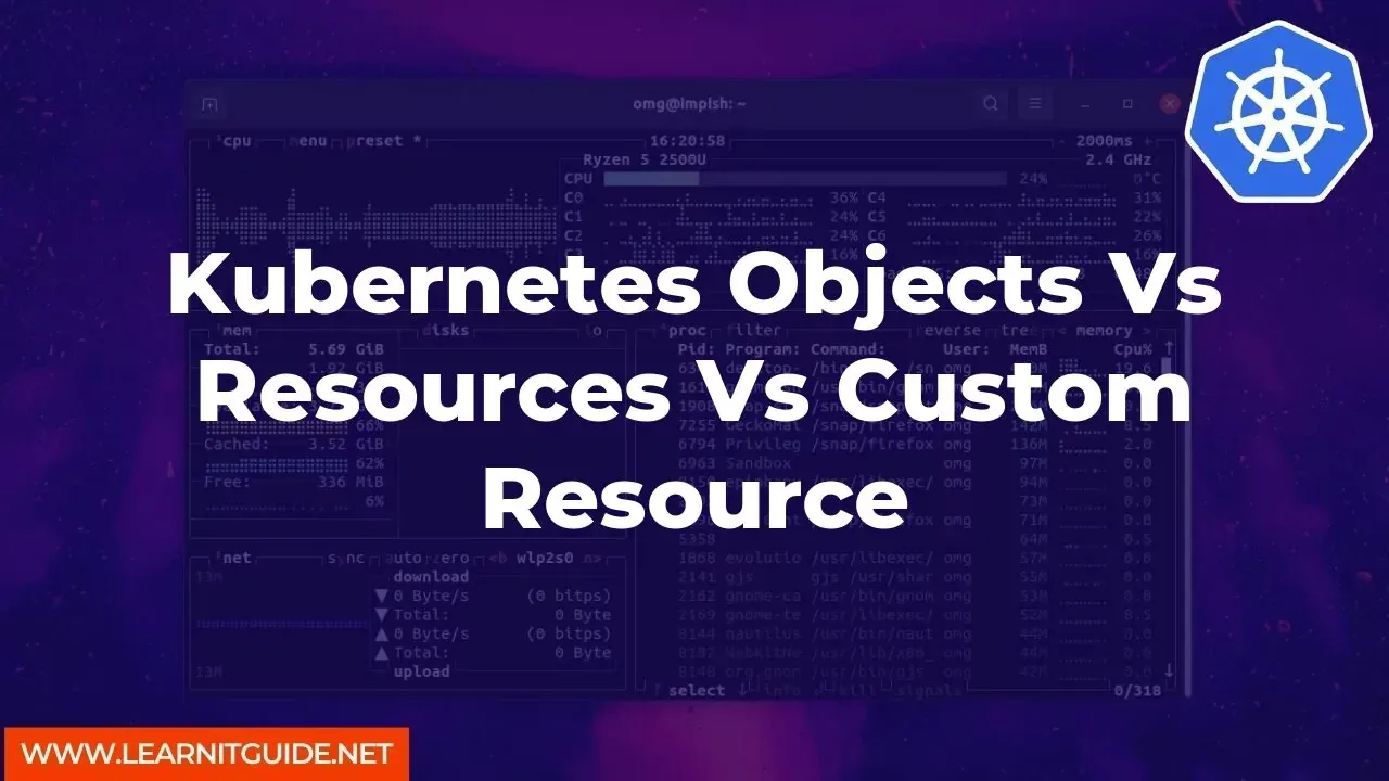 Kubernetes Objects Vs Resources Vs Custom Resource