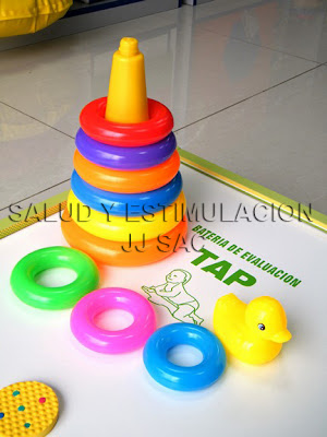 juego vastago seis aros encajar plastico colores bateria tap