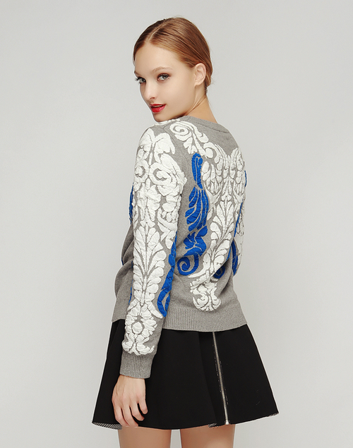 Baroque Embossed Sweater