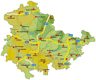 Map of Thuringen Province