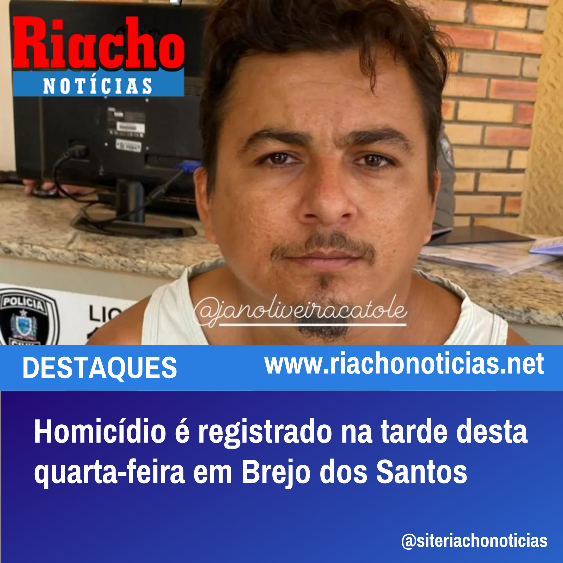 Homicídio é registrado na tarde desta quarta-feira em Brejo dos Santos