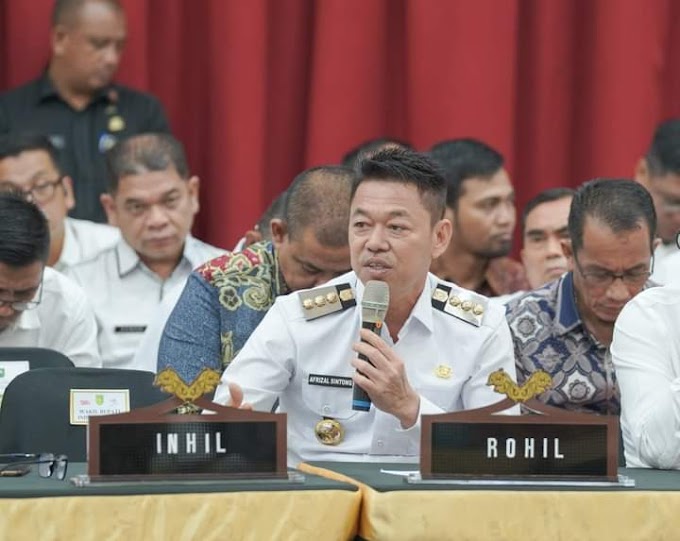 Bupati Rohil Hadiri Musrenbang RKPD Provinsi Riau Tahun 2024, Minta Perbaikan Insfratruktur 