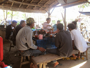 Food stall inside "Cockfighting Venue" in Kuta in Bali.