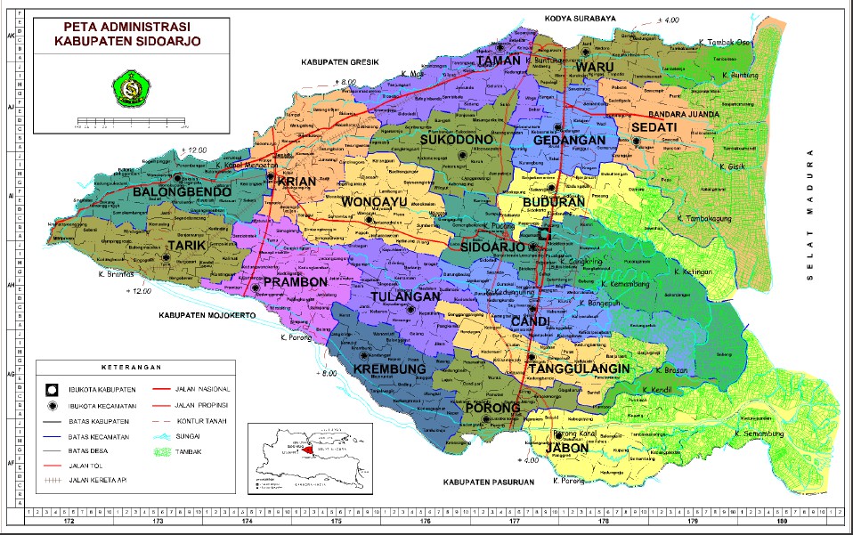 Letak Geografis Kecamatn Wonoayu  WonoayuKu