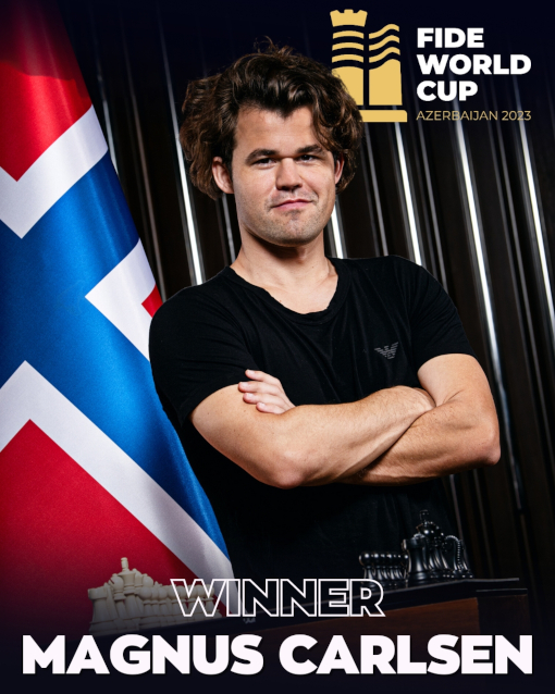 Magnus Carlsen remporte la Coupe du Monde 2023 - Photo © Stev Bonhage