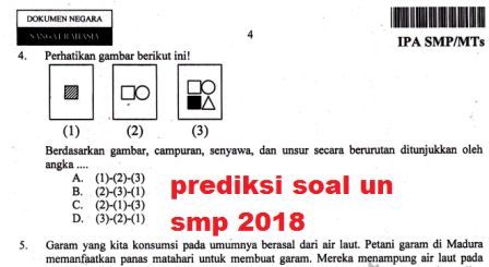 Prediksi Soal  UN IPA SMP  2019 Pdf  Administrasi Guru 