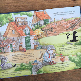 "Die Heuboden-Bande: Ermittler mit Scha(r)fsinn" von Ann-Katrin Heger, illustriert von Dominik Rupp, Loewe Verlag, Erstlesebuch, Rezension auf Kinderbuchblog Familienbücherei