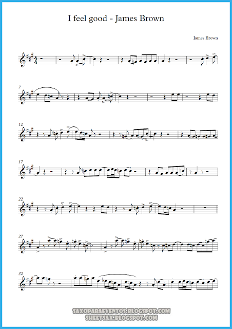 Partitura de I feel good Hoja 1