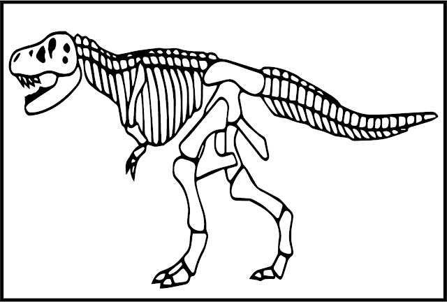 Tyrannosaurus Skeleton dinosaur coloring pictures