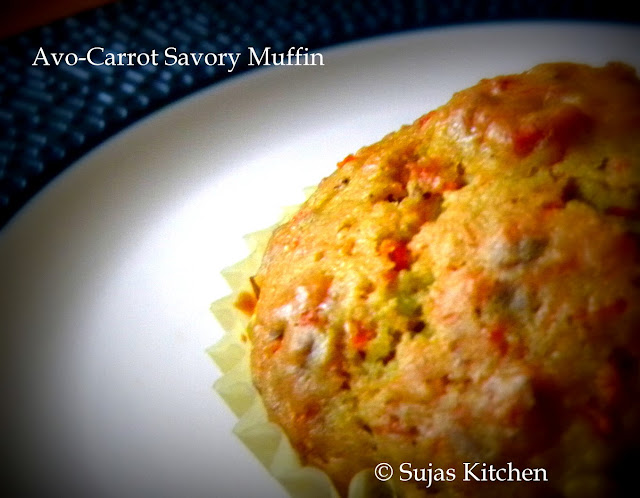 Avocado-Carrot Savory Muffins