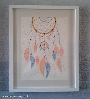 watercolour dreamcatcher by deborah dey