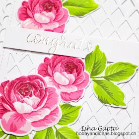 Sunny Studio Stamps: Everything's Rosy Frilly Frames Lattice Dies Floral Congratulations Cards by Isha Gupta