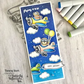 Sunny Studio Stamps: Plane Awesome Customer Card by Tammy Stark