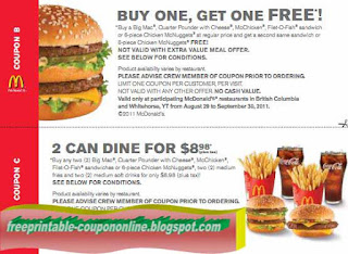 Free Printable Mcdonalds Coupons