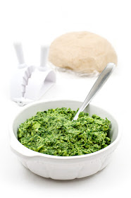Vegan spinach creamy stuffing