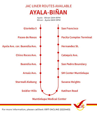 JAC Liner Route Binan to Ayala