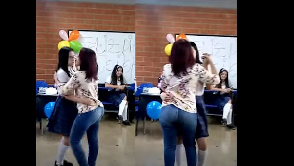 Se hace viral  maestra pomposa que  baila merengue con sus alumnos, la tunden en redes