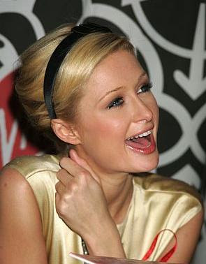 Paris Hilton Prom Hair Style With Cute Smile