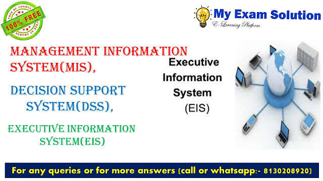 difference between mis dss and eis in tabular form, difference between mis and eis, difference between mis and eis in tabular form, decision support system and management information system, difference between dss and eis, difference between mis and dss, which systems help business to create and there information kms mis tps eis, escribe five types of information systems, and give
