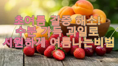 초여름 갈증 해소! 수분 가득 과일로 시원하게 여름 나는 비법