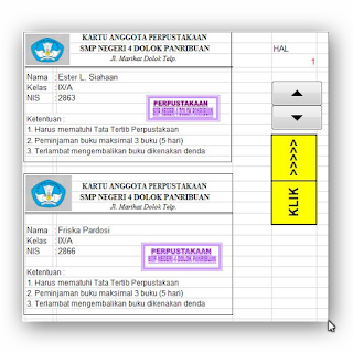 Aplikasi Cetak Kartu Anggota Perpustakaan Otomatis Format Excel 2016