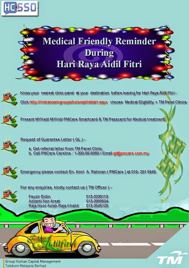 Hari Raya Aidil Fitri Medical Reminder 2014 - UniFi 