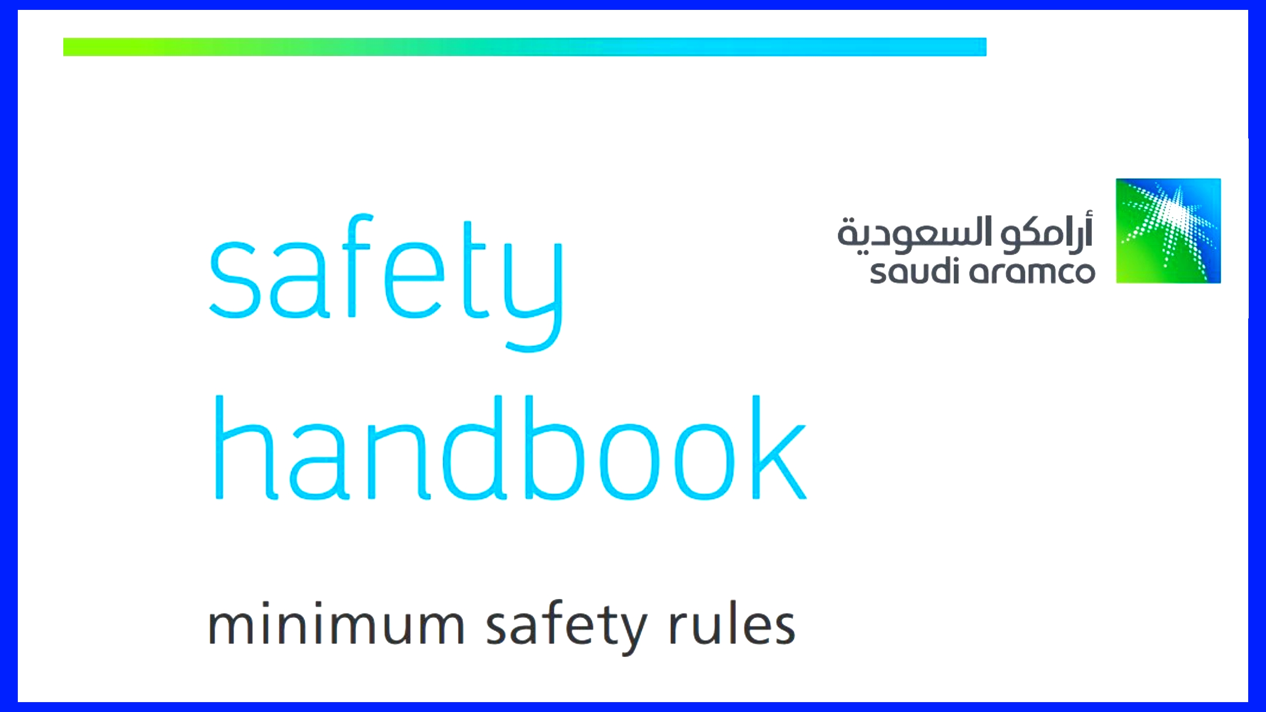 Saudi Aramco Safety Manual Pdf