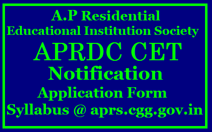 APRDC 2022 Notification, Eligibility, Application Form @  aprs.apcfss.in