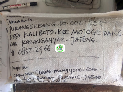  Benih padi yang dibeli   SUMARNO Karanganyar, Jateng.  (Setelah packing karung ). 