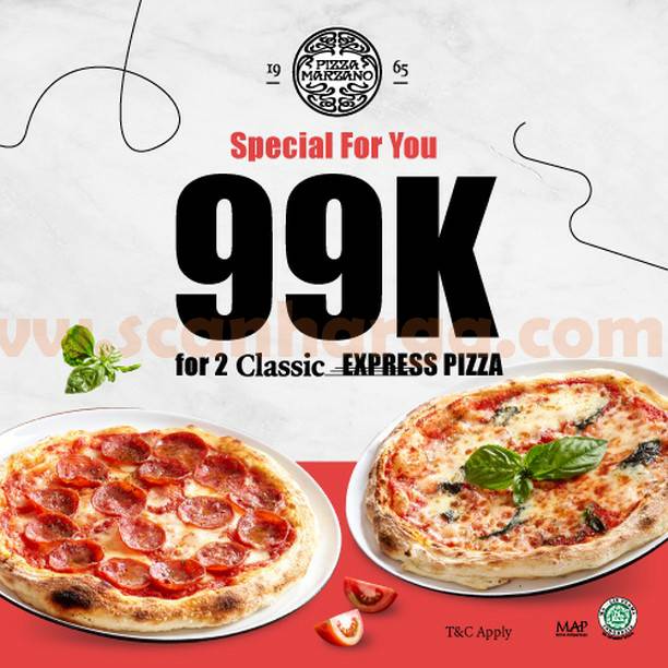 Promo PIZZA MARZANO 2 CLASSIC EXPRESS only 99K