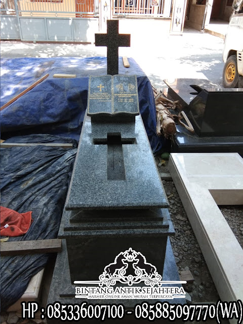 Terbaru ! Makam Kristen Model Perjamuan Kudus Dari Batu Granit