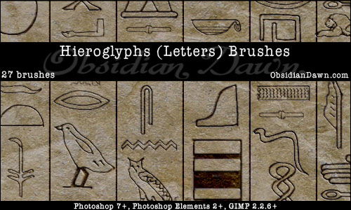 egypt hieroglyph photoshop brush