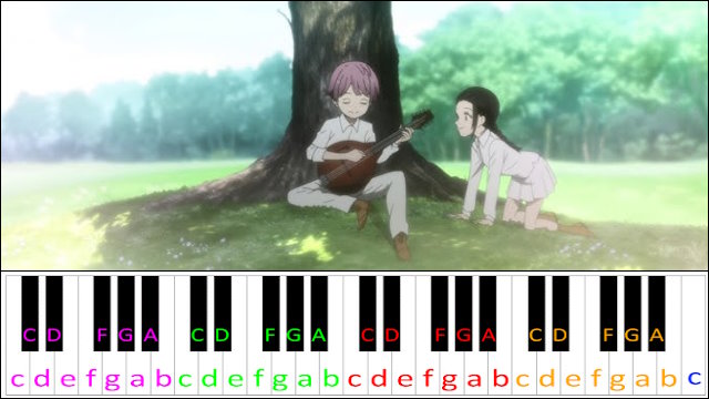 Isabella’s Lullaby (The Promised Neverland) Intermediate Version Piano / Keyboard Easy Letter Notes for Beginners