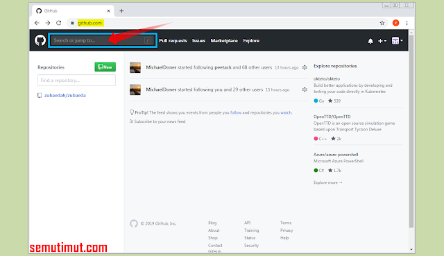 tutorial download file di github