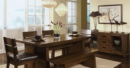 furniture meja  makan  minimalis  modern  desain gambar 