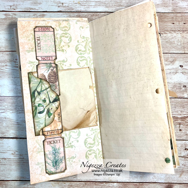 Green Winter TN Journal - Let's Make Some Scrappy Notebooks