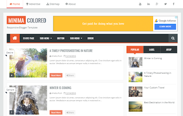 Download Template Blogger Minima Colored 2 Arlina Design