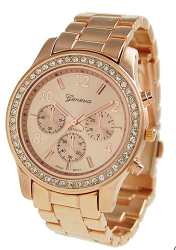 Bling Jewelry Geneva Rose Gold Plated Watch 15.94