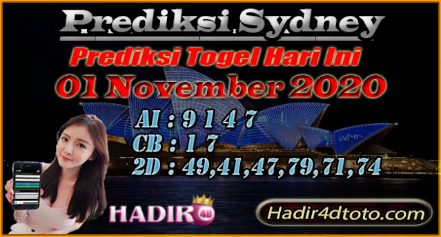 PREDIKSI TOGEL SYDNEY 01 NOVEMBER 2020