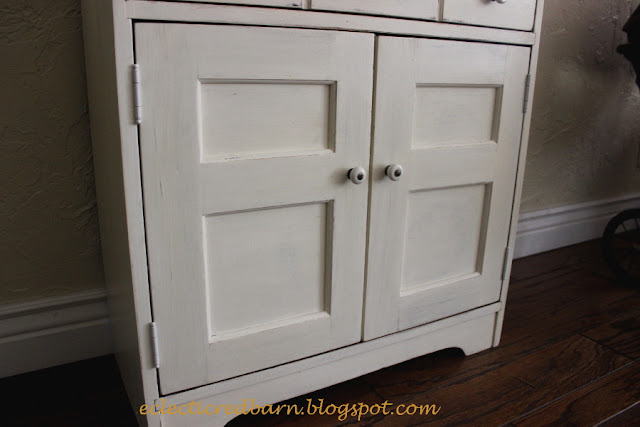 Eclectic Red Barn: Finished Cabinet with porcelain knobs