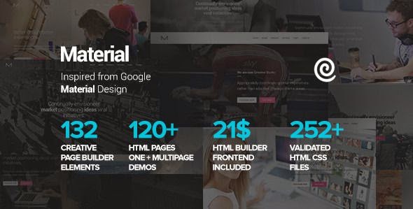 Material - Multipurpose HTML Theme with Page Builder