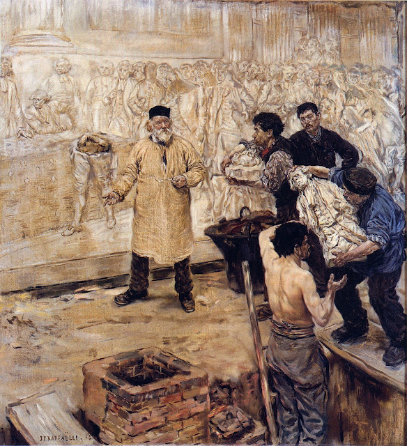 Jean-François Raffaëlli (1850-1924) Chez le fondeur, 1886 Huile sur toile, 1,68 x1,58 m Musée des Beaux-Arts de Lyon