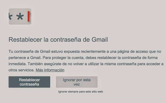 Password Alert una extensión para proteger tus cuentas