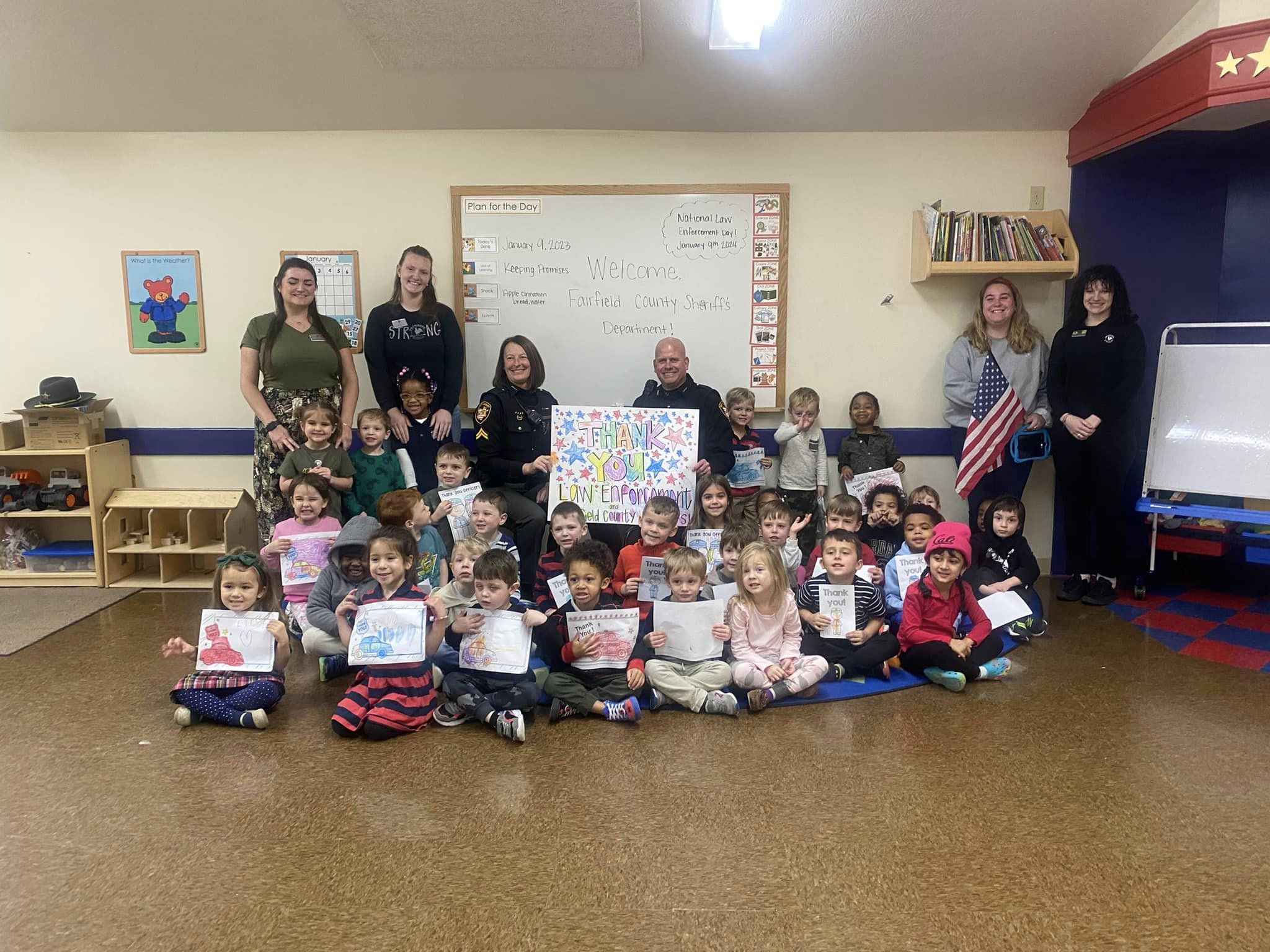 Grateful kids honoring local law enforcement