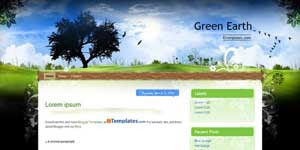 Blogger Template Green Earth