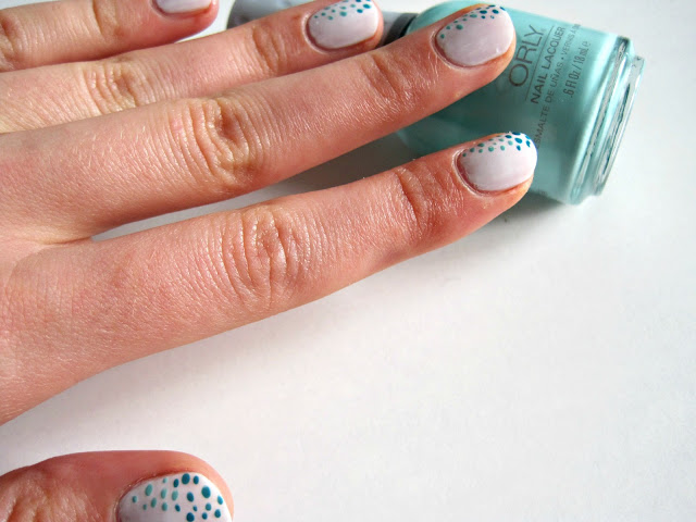 Gradient Dotted Nails orly gumdrop sally hansen the real teal tutorial manicure nails