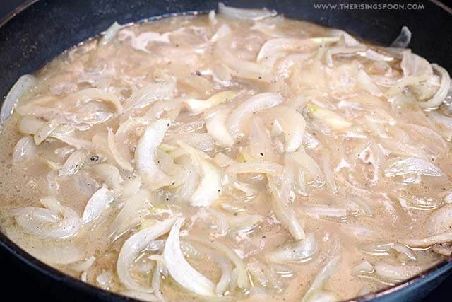 Reducing Hard Apple Cider in Sweet Onions For Stovetop Boiled Brats