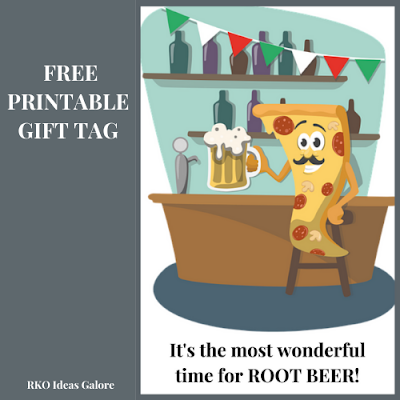 Free printable gift tag, It's the most wonderful time for root beer!