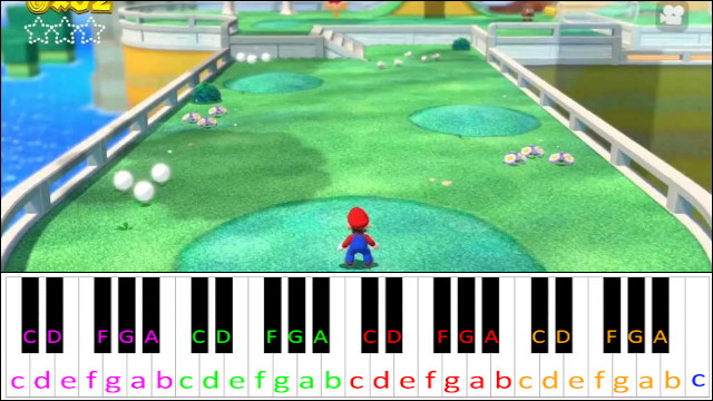 Super Bell Hill (Super Mario 3D World) Piano / Keyboard Easy Letter Notes for Beginners