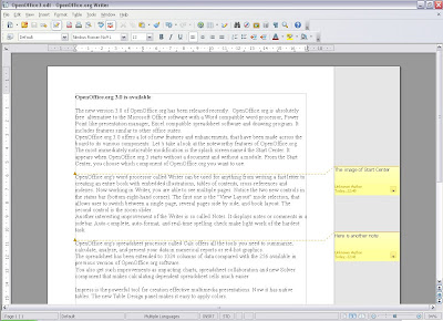 OpenOffice.org 3 Writer Notes